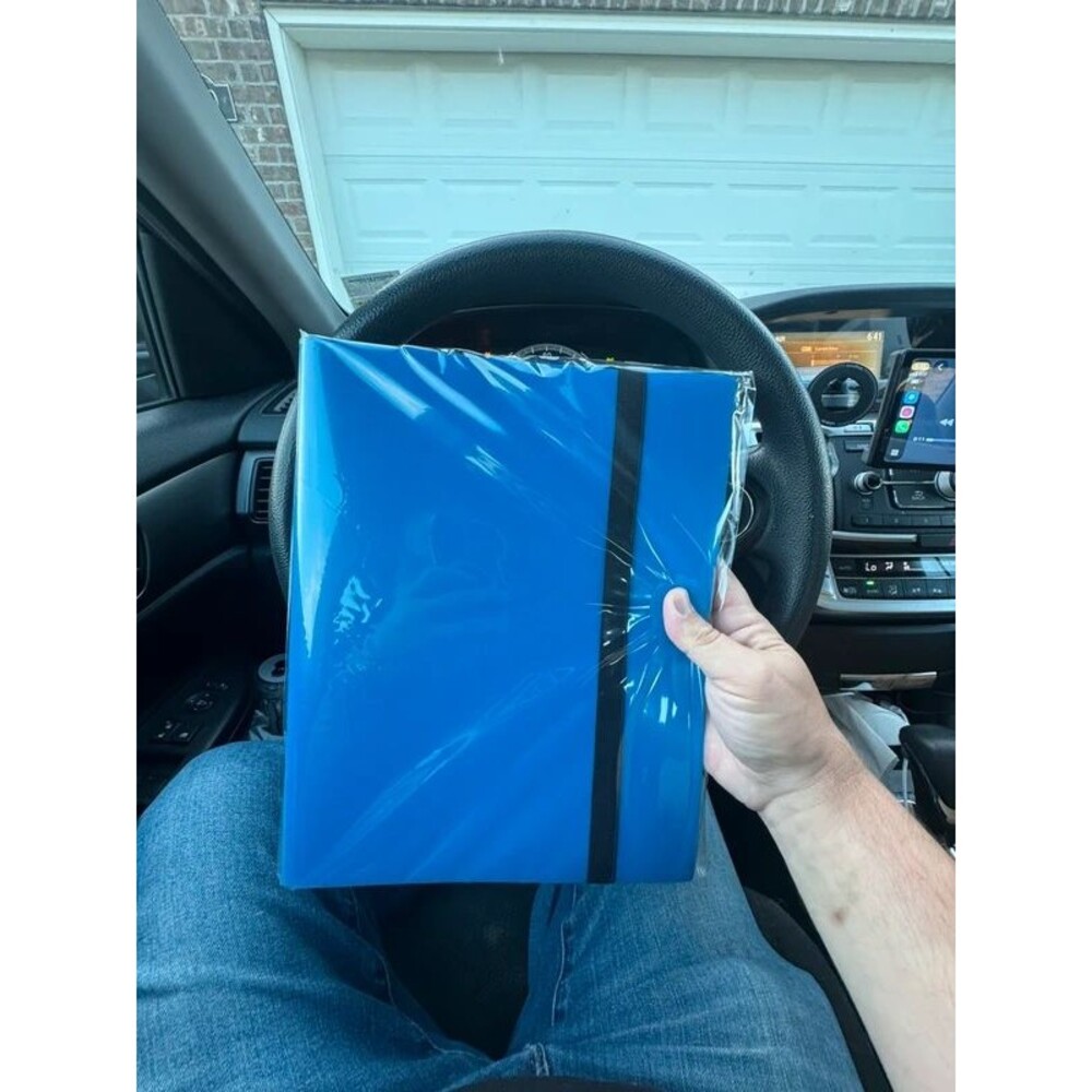 360 card binder light blue side load 9 pocket